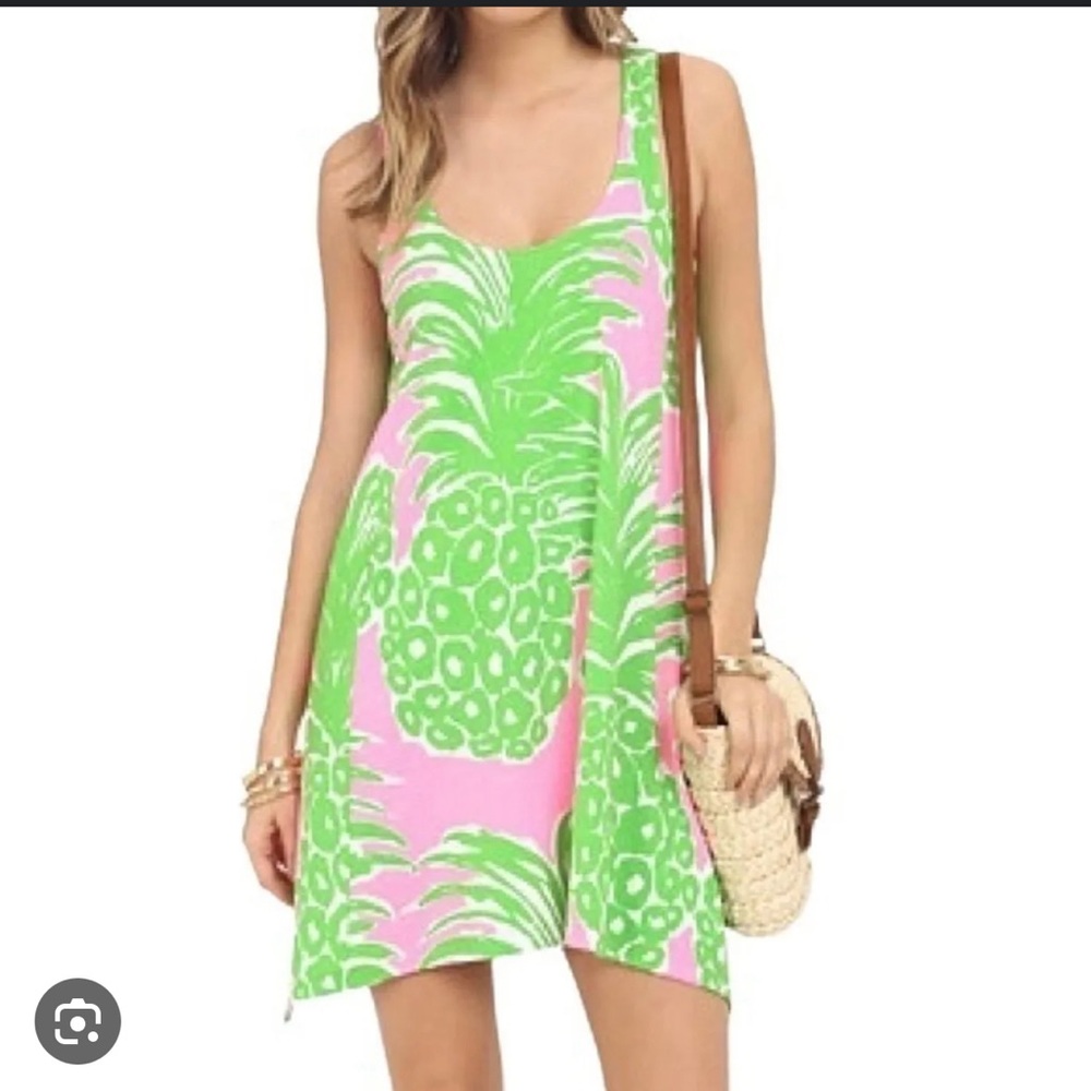 Lilly Pulitzer Loren Pink and Green 🍍 dress